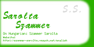 sarolta szammer business card